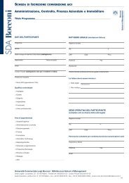 Download scheda d'iscrizione - SDA Bocconi