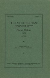 Alumni Bulletin 1919 - TCU Library - Texas Christian University