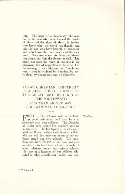 Alumni Bulletin 1919 - TCU Library - Texas Christian University