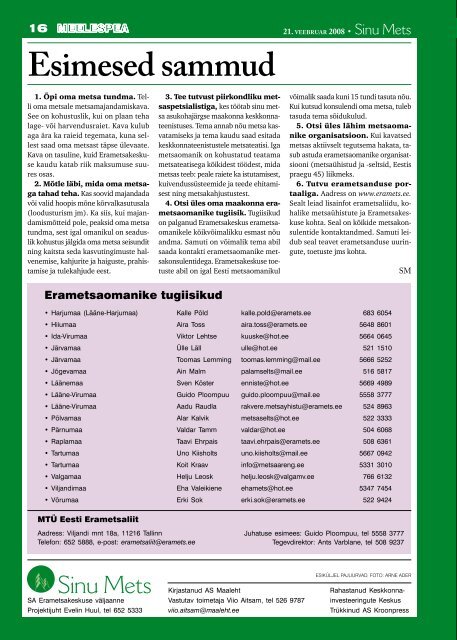 Sinu Mets_210208.pdf - Erametsakeskus