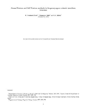 Gauss-Newton and full Newton methods in frequency-space seismic ...