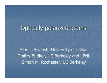 Optically polarized atoms_ch_6.pdf - The Budker Group