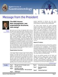 Message from the President - British Society of Gastroenterology