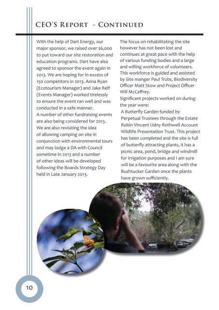 2012 Annual Report - Hunter Wetlands Centre Australia