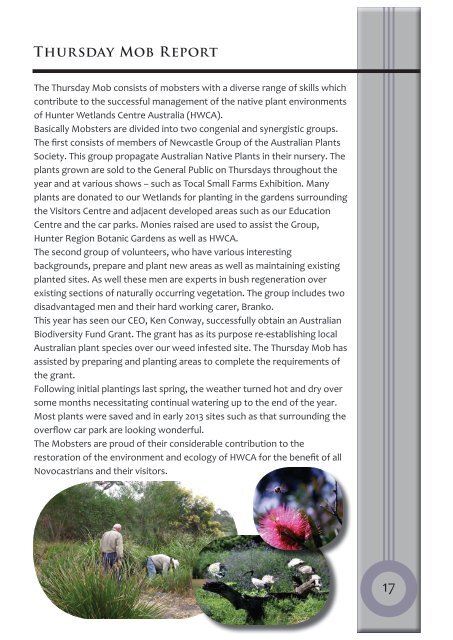 2012 Annual Report - Hunter Wetlands Centre Australia