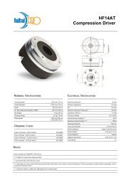 HF14AT Compression Driver - Stereo Lab