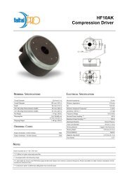 HF10AK Compression Driver - Stereo Lab