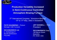 Production versatility increased in semi-continuous ... - Seco-Warwick