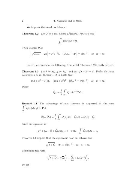 Asymptotic distribution of eigenvalues of Hill's equation with ...