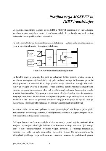 ProÅ¾ilna vezja MOSFET in IGBT tranzistorjev - lrtme