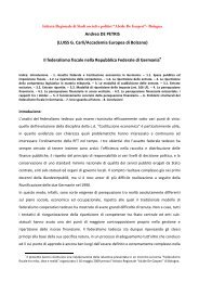 Federalismo fiscale in Germania - Istituto De Gasperi