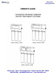 Hydrotech RO System manual - Filters Fast