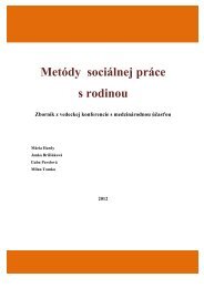 MetÃ³dy sociÃ¡lnej prÃ¡ce s rodinou - VysokÃ¡ Å¡kola zdravotnÃ­ctva a ...