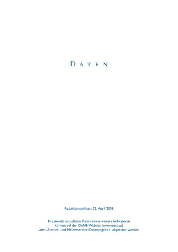 Statistiken – Daten und Analysen Q2-06 – Daten