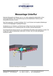Messanlage Unterflur - Stiefelmayer-Messtechnik GmbH & Co. KG