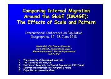 Comparing Internal Migration Around the GlobE (IMAGE): The ...