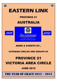 14th Eastern Link - Province 20 Catenians of Western Australia