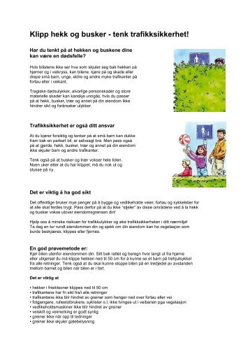 Les brosjyre for ytterligere informasjon og de ulike frisiktsonene som ...