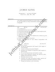 download the Administrative Resume Sample One in PDF.