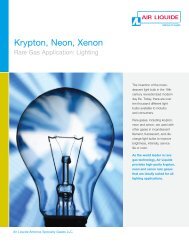Krypton, Neon, Xenon - Air Liquide America Specialty Gases