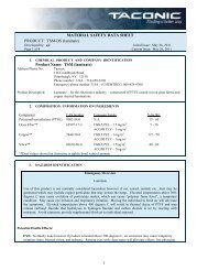 Taconic TSM-DS MSDS