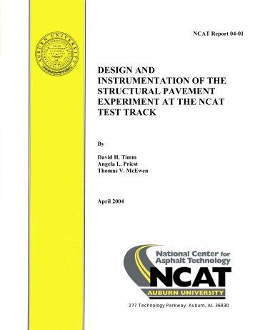 Design and Instrumentation of the Structural Pavement ... - pavetrack