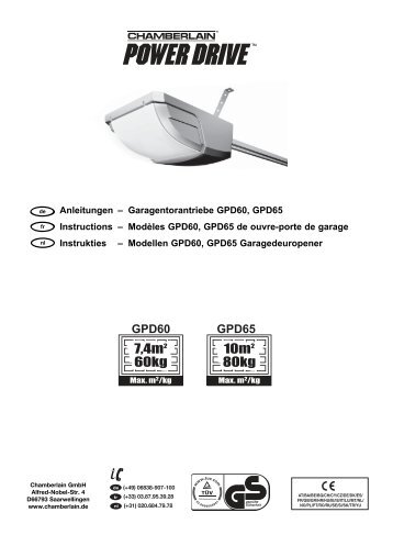 GPD60 GPD65 - Chamberlain