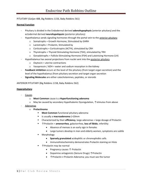 Endocrine Path Robbins Outline - TMedWeb