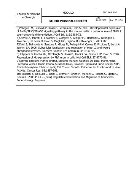 MODULO FacoltÃ  di Medicina e Chirurgia Data di nascita 14 ...