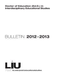 Ed.D. Program Bulletin 2012-2013 - Long Island University