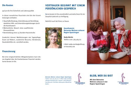 Flyer Betreutes Wohnen Zu Hause Region Spaichingen