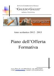 Piano dell'Offerta Formativa - Istituto Comprensivo G. Galilei Isola ...