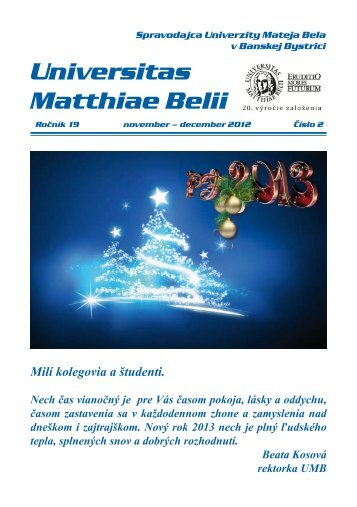 Spravodajca UMB 2/2012 - Univerzita Mateja Bela