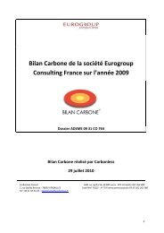 Bilan carbone Eurogroup Consulting - Rapport final