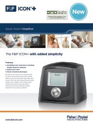 F&P ICON+ Premo CPAP Specifications (PDF) - Direct Home Medical