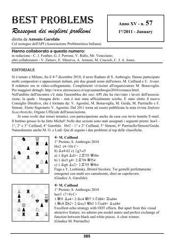 BEST PROBLEMS - Antonio Garofalo Home Page