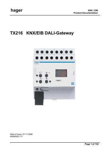 hager TX216 KNX/EIB DALI-Gateway - UTU