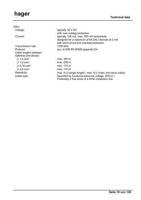 hager TX216 KNX/EIB DALI-Gateway - UTU