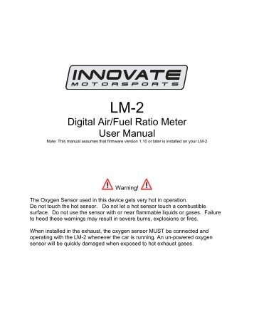 LM-2 Manual - Innovate Motorsports