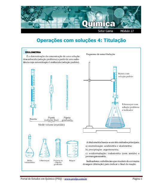 OperaÃ§Ãµes com soluÃ§Ãµes 4: TitulaÃ§Ã£o - Portal de Estudos em QuÃ­mica