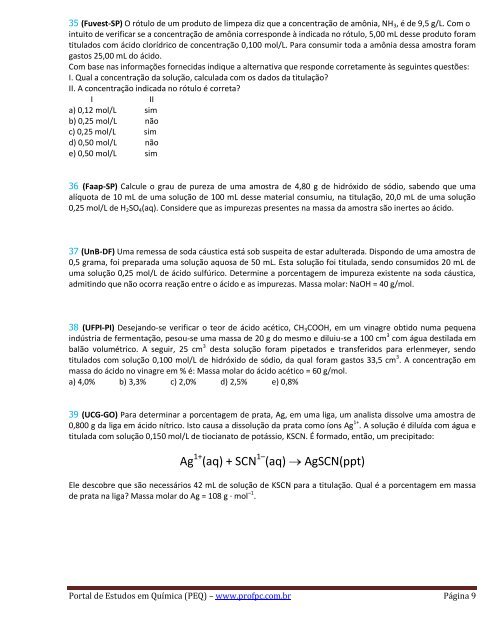 OperaÃ§Ãµes com soluÃ§Ãµes 4: TitulaÃ§Ã£o - Portal de Estudos em QuÃ­mica