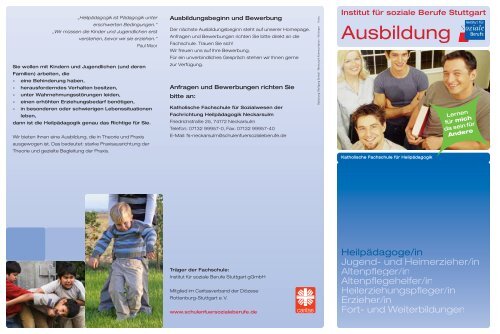 Flyer Ausbildung Heilpädagoge - Stiftung St. Franziskus