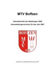 MTV Boffzen Jahresberichte der Abteilungen 2006 ...