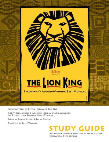 The Lion King Study Guide (PDF) - Disney On Broadway