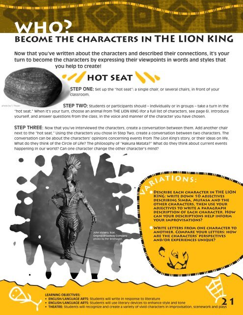 The Lion King Study Guide (PDF) - Disney On Broadway