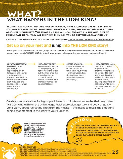 The Lion King Study Guide (PDF) - Disney On Broadway