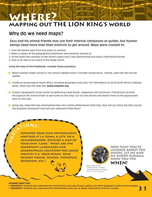 The Lion King Study Guide (PDF) - Disney On Broadway