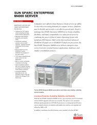 Sun SPARC Enterprise M4000 Server Data Sheet - Q Associates