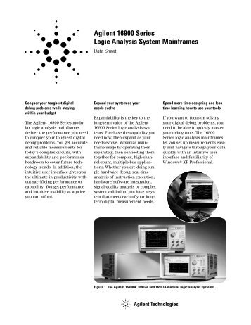 Agilent 16900 Series Logic Analysis System Mainframes - MetricTest