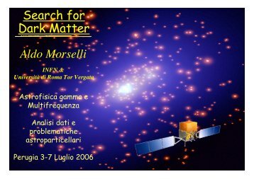 Search for Dark Matter Aldo Morselli - GLAST Gamma-Ray Large ...